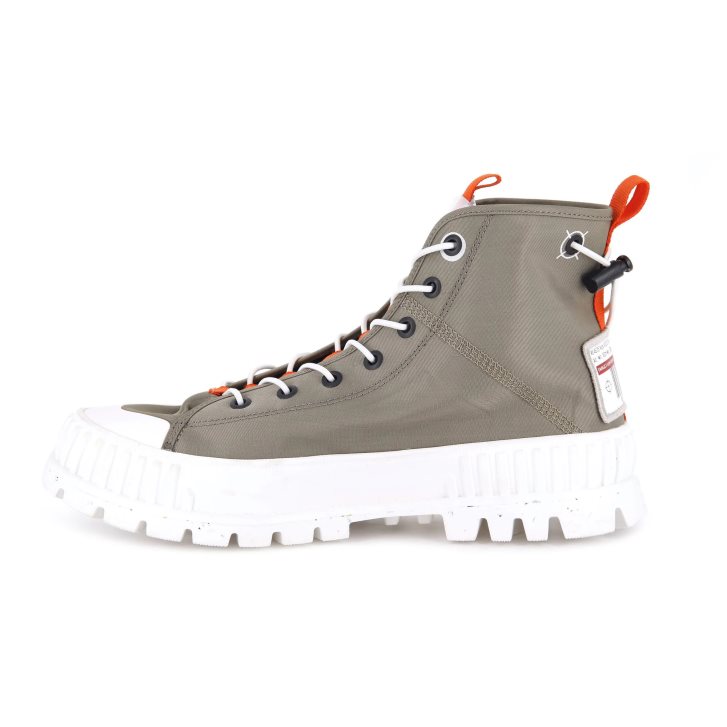 Bottes Palladium Pallashock Mid Ticket To Earth Homme Vert Olive | FR EUR170L